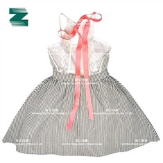 Хаљина за децу са нараменицама од чипке